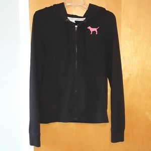 Victoria Secret Love Pink black sweatjacket